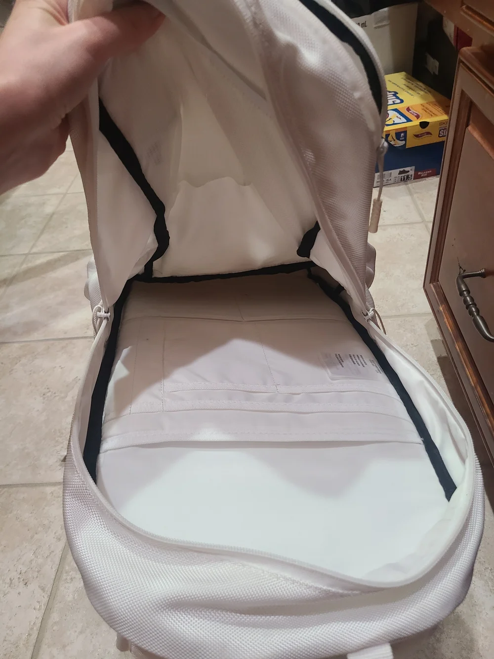 Nike Jordan Fluid Jumpman Large White Backpack Laptop Gym Workout School Bag
